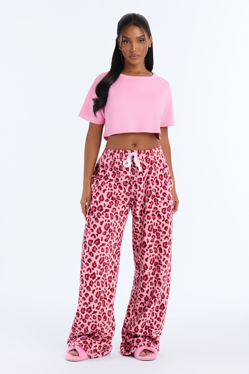 My Beauty Rest 2pc Plush PJ Pant Set - Pink