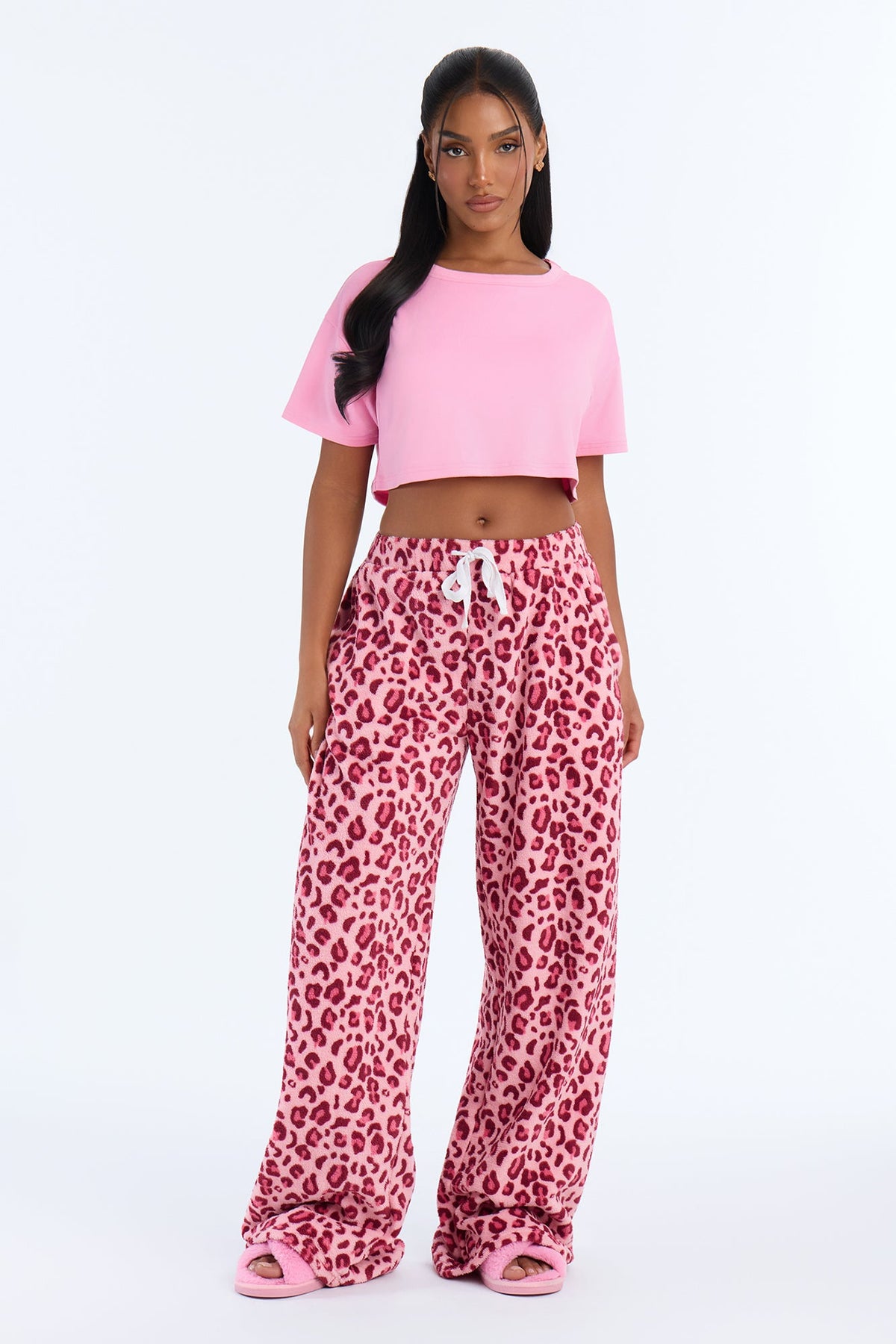 My Beauty Rest 2pc Plush PJ Pant Set - Pink