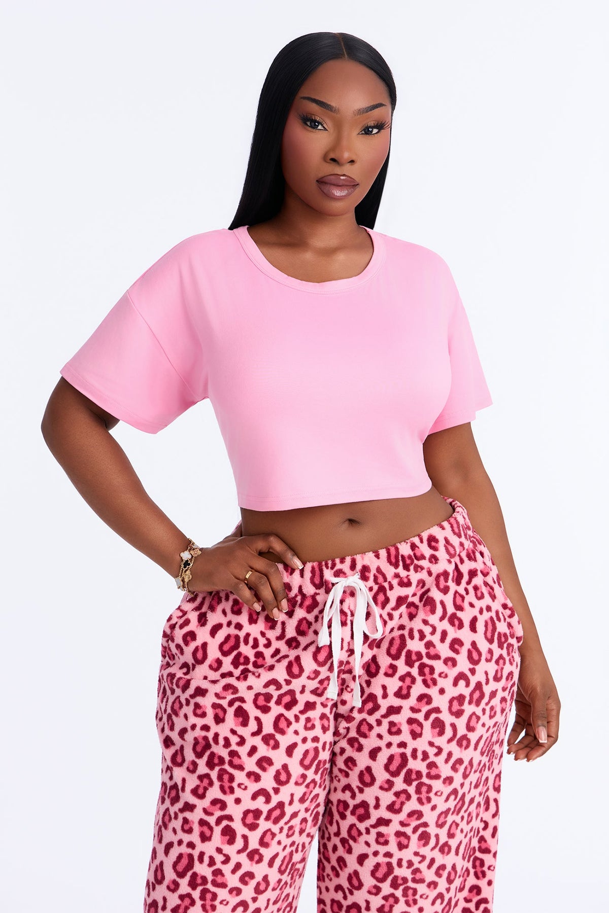 My Beauty Rest 2pc Plush PJ Pant Set - Pink