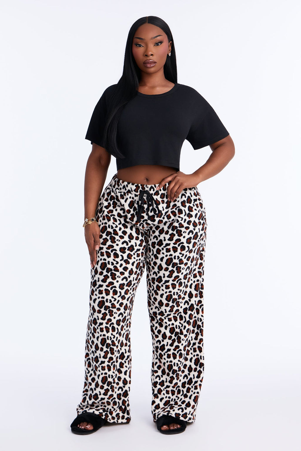 My Beauty Rest 2pc Plush PJ Pant Set - White