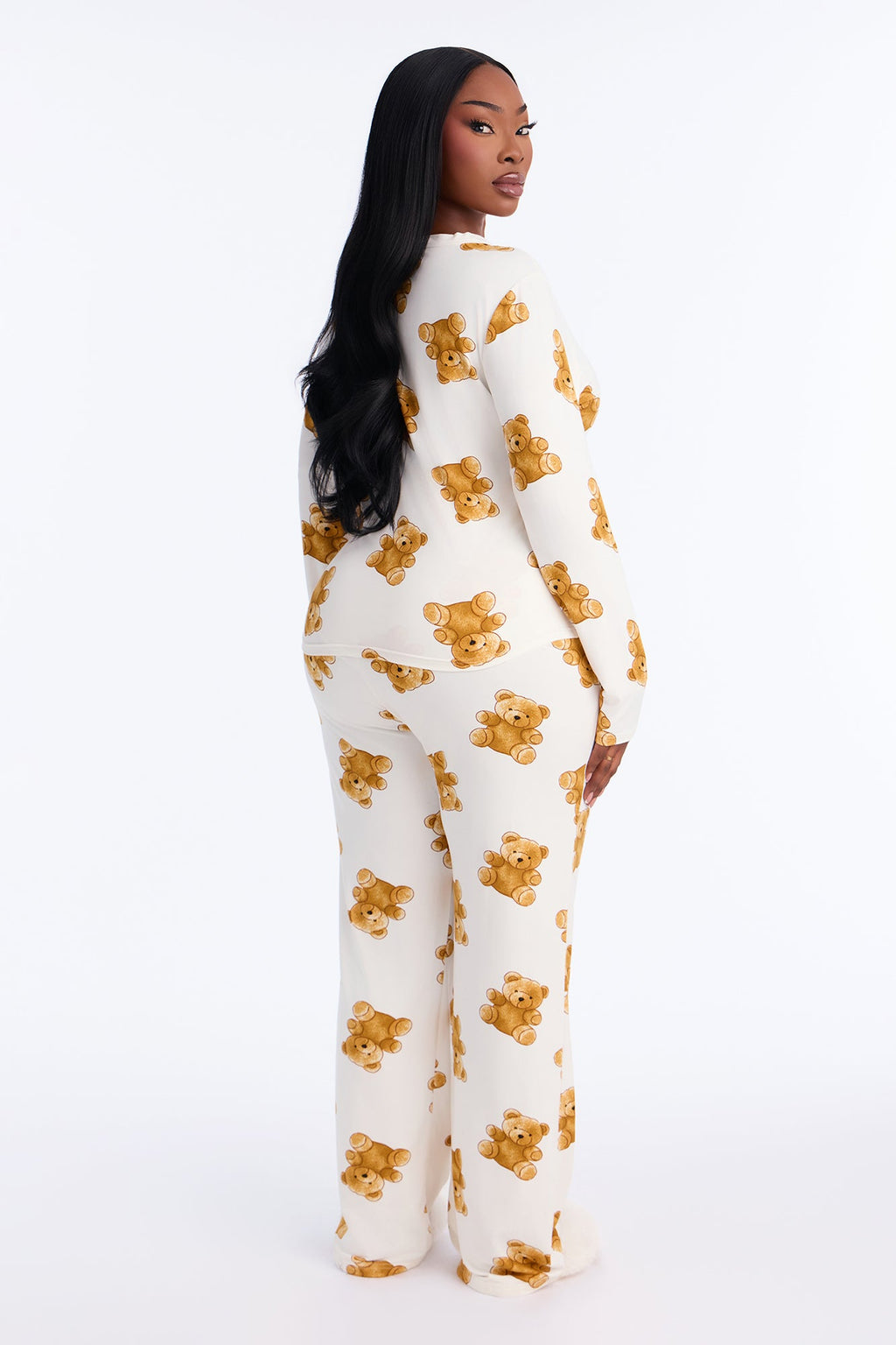 Endless Cuddles Wide Leg PJ Pant Set - White/combo