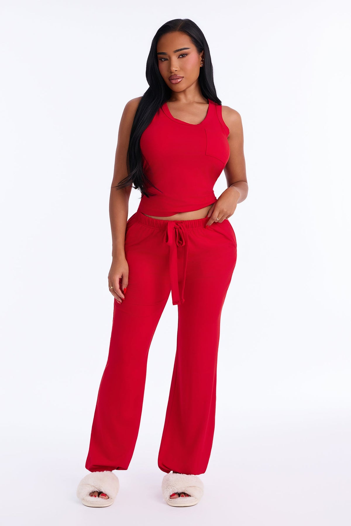 Darling Dreams PJ Jogger Pant Set - Red