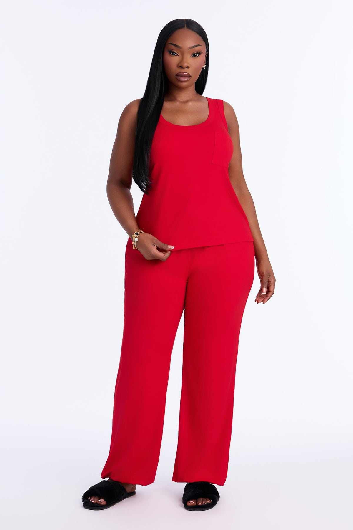 Darling Dreams PJ Jogger Pant Set - Red