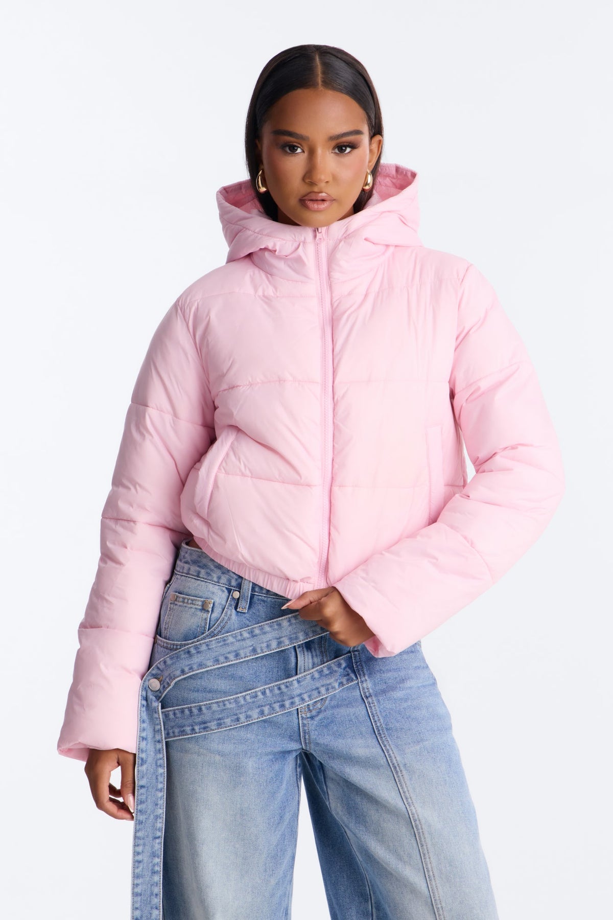 Up And About Puffer Coat - Light Pink