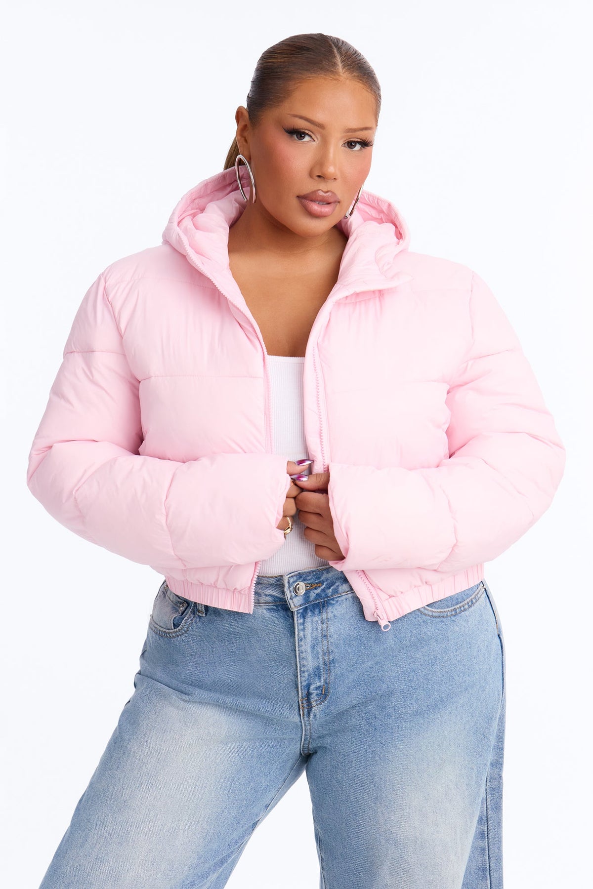 Up And About Puffer Coat - Light Pink