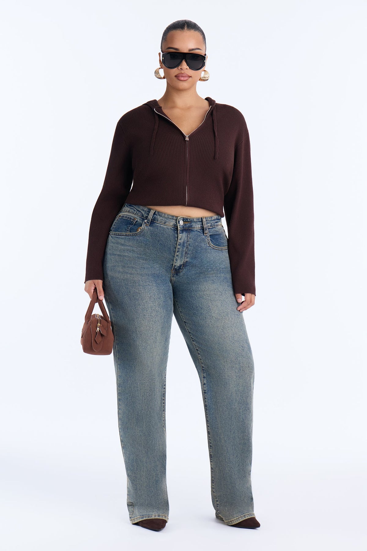 The Cutest Ribbed Sweater - Chocolate