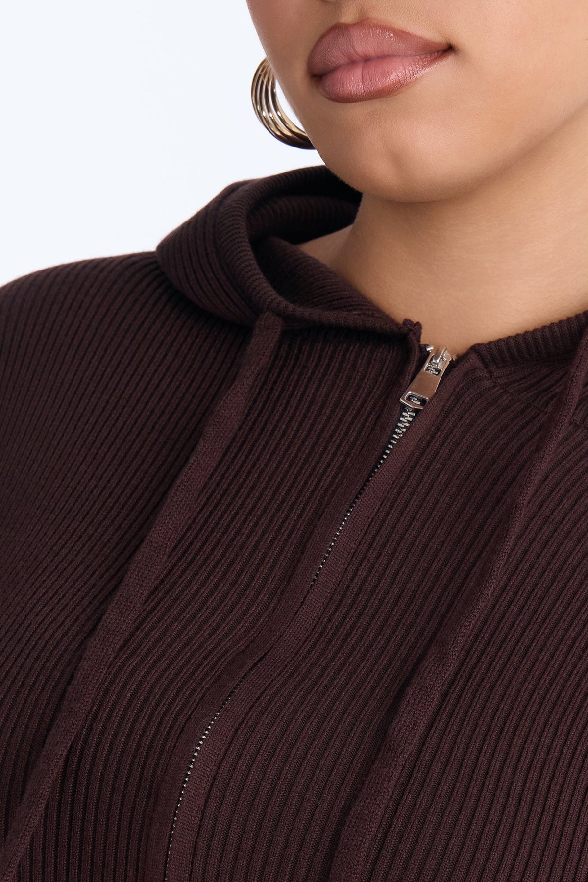 The Cutest Ribbed Sweater - Chocolate