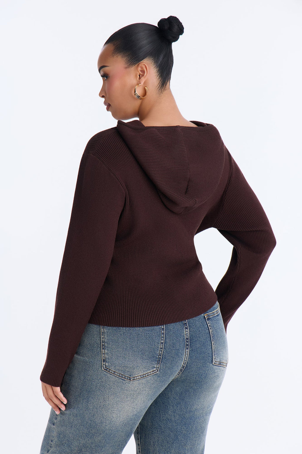 The Cutest Ribbed Sweater - Chocolate