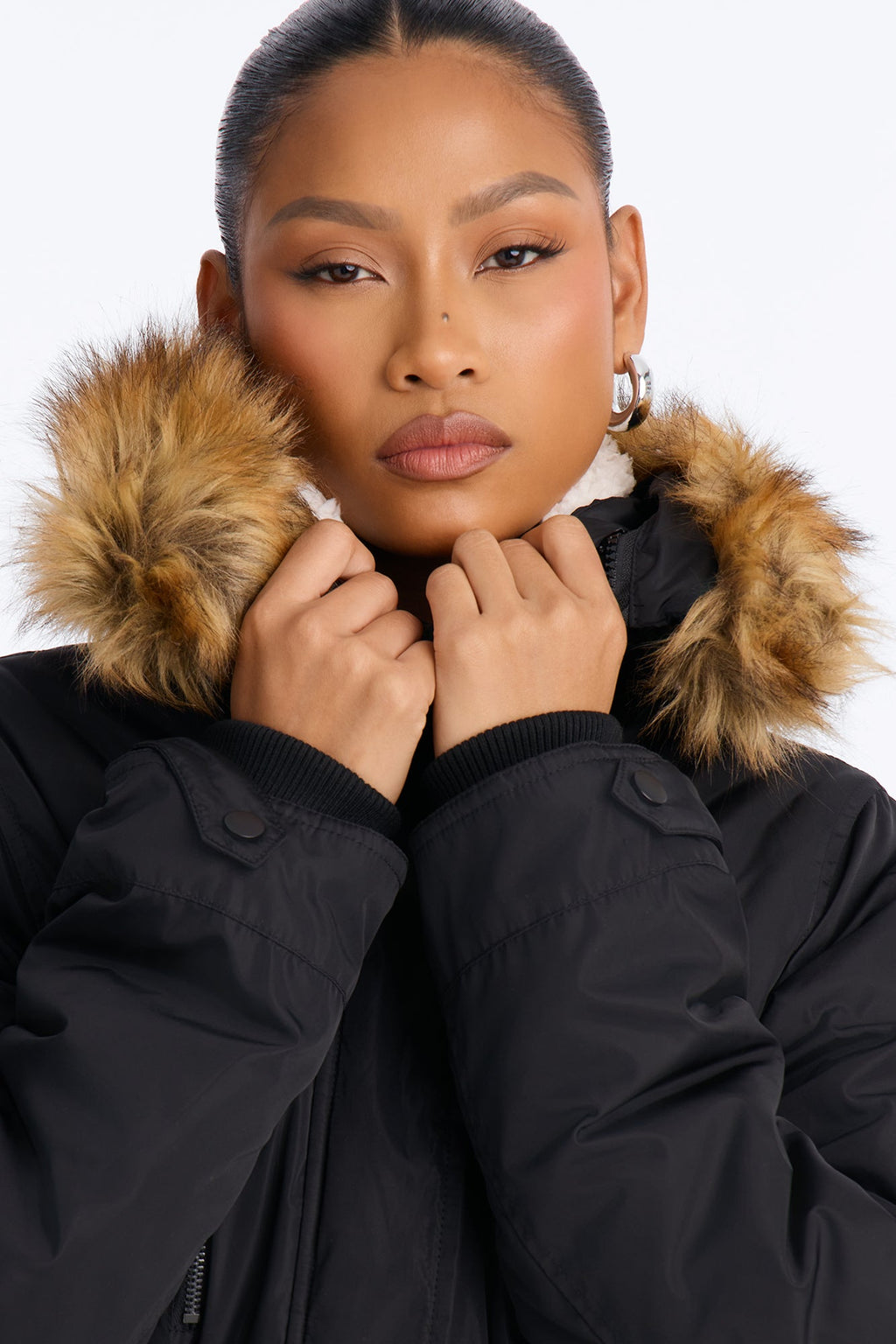 Cold News Puffer Jacket - Black