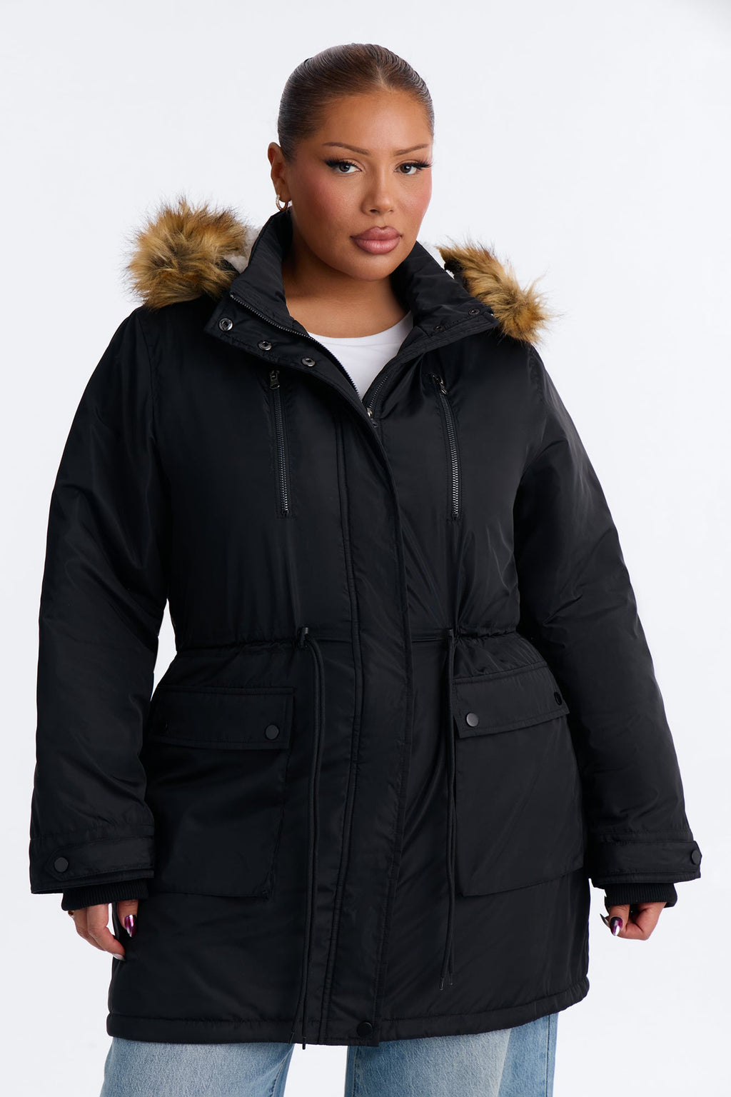 Cold News Puffer Jacket - Black