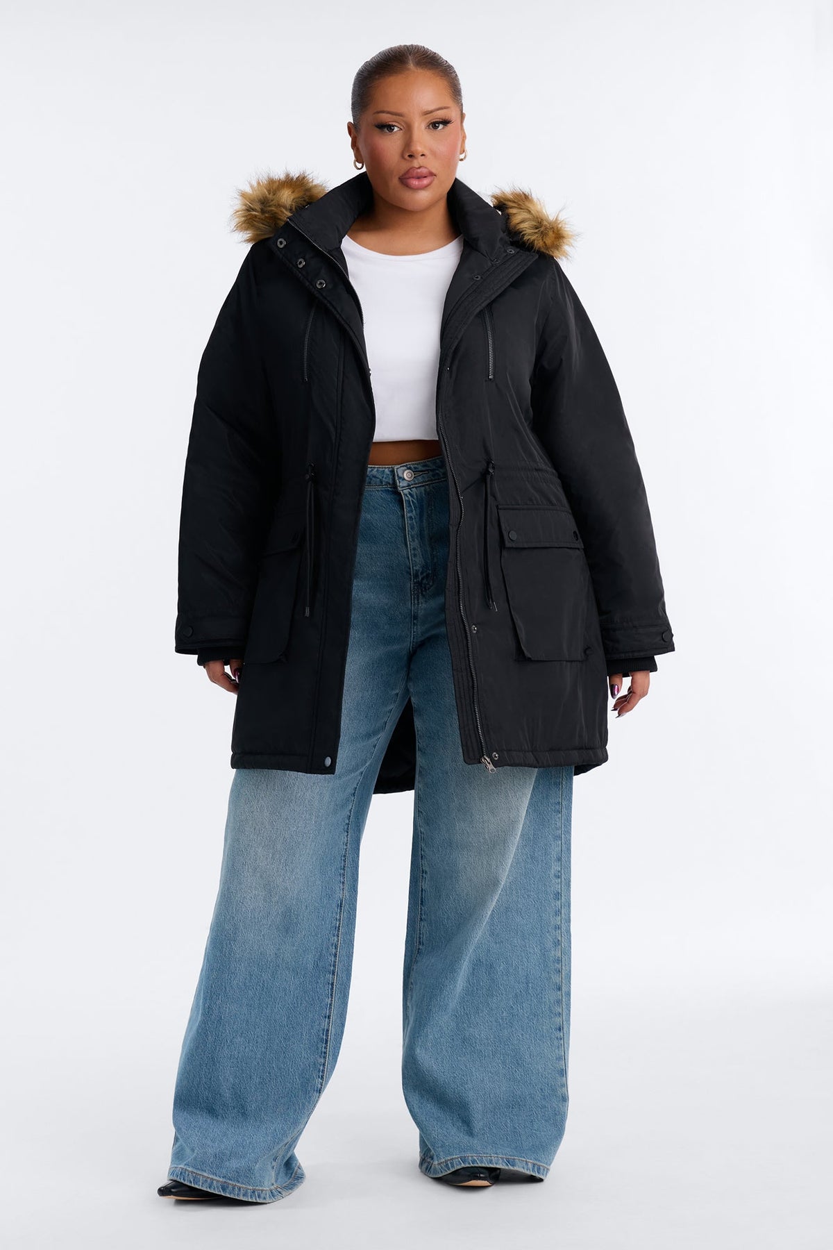 Cold News Puffer Jacket - Black