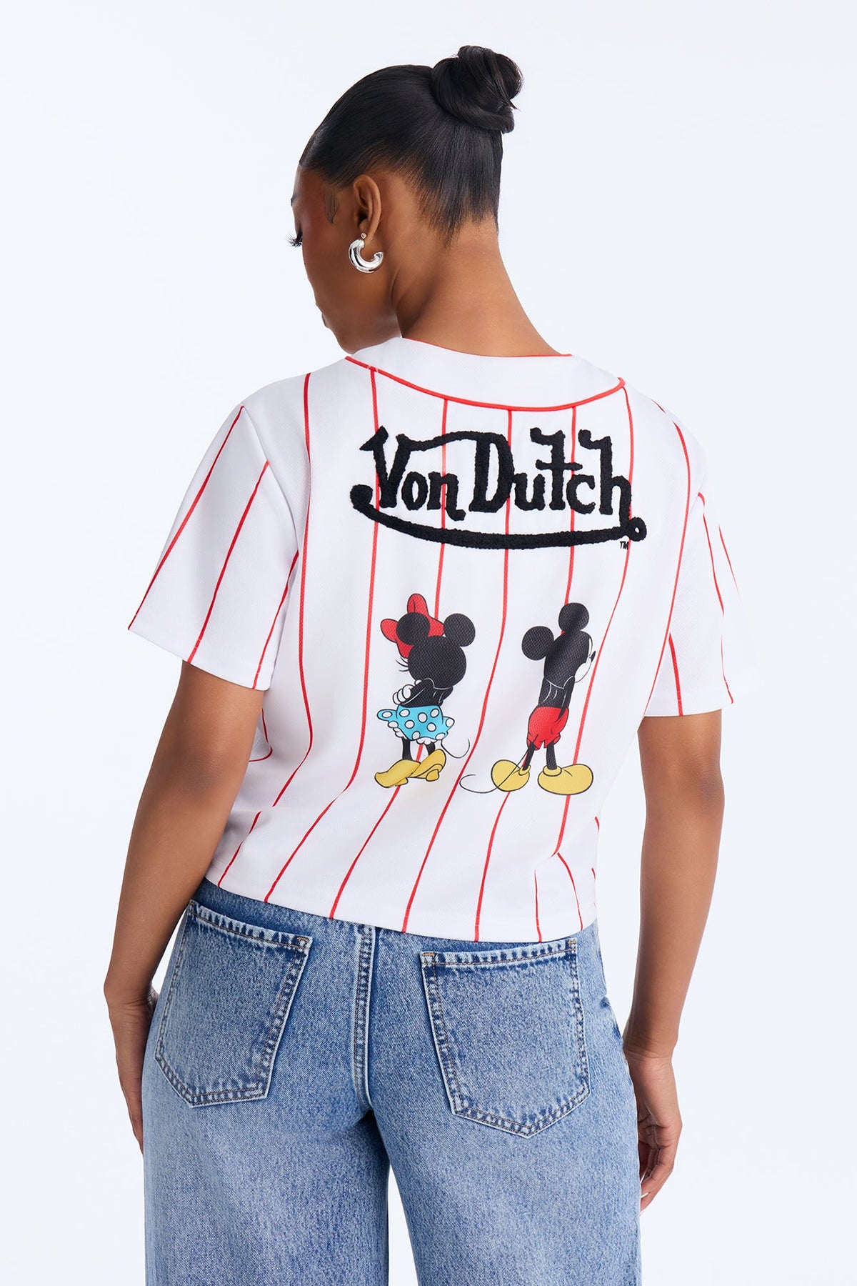 Von Dutch X Disney Striped Sporty Jersey - White