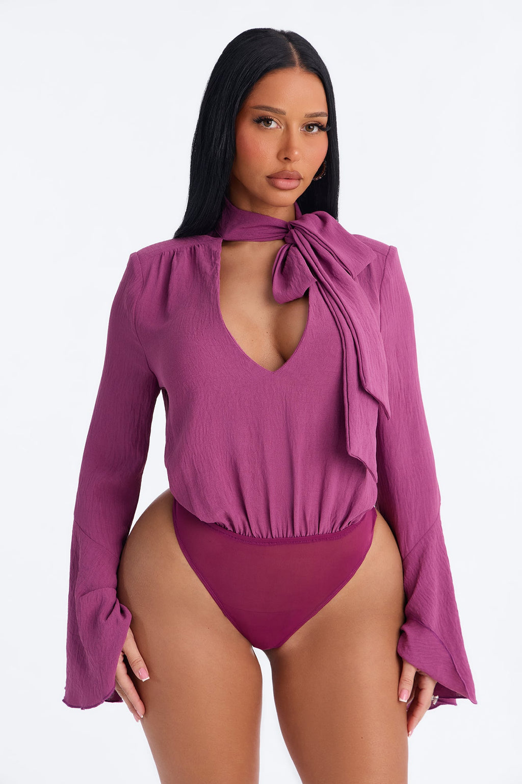 Handled With Grace Bodysuit Pant Set - Plum