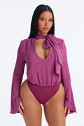 Handled With Grace Bodysuit Pant Set - Plum