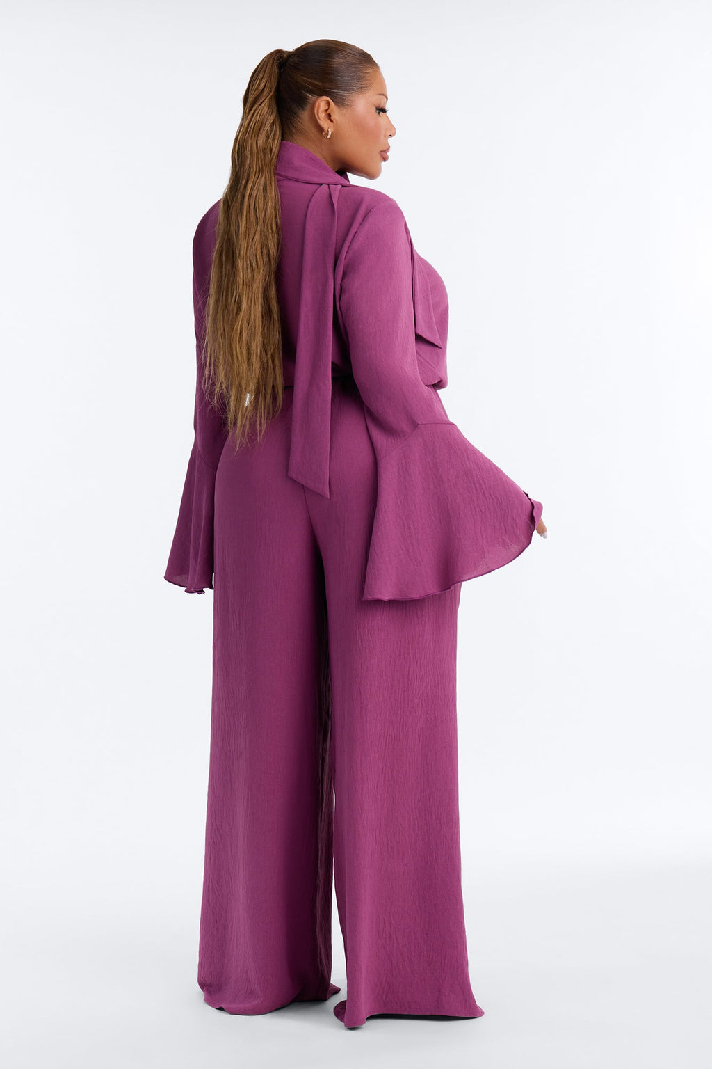 Handled With Grace Bodysuit Pant Set - Plum