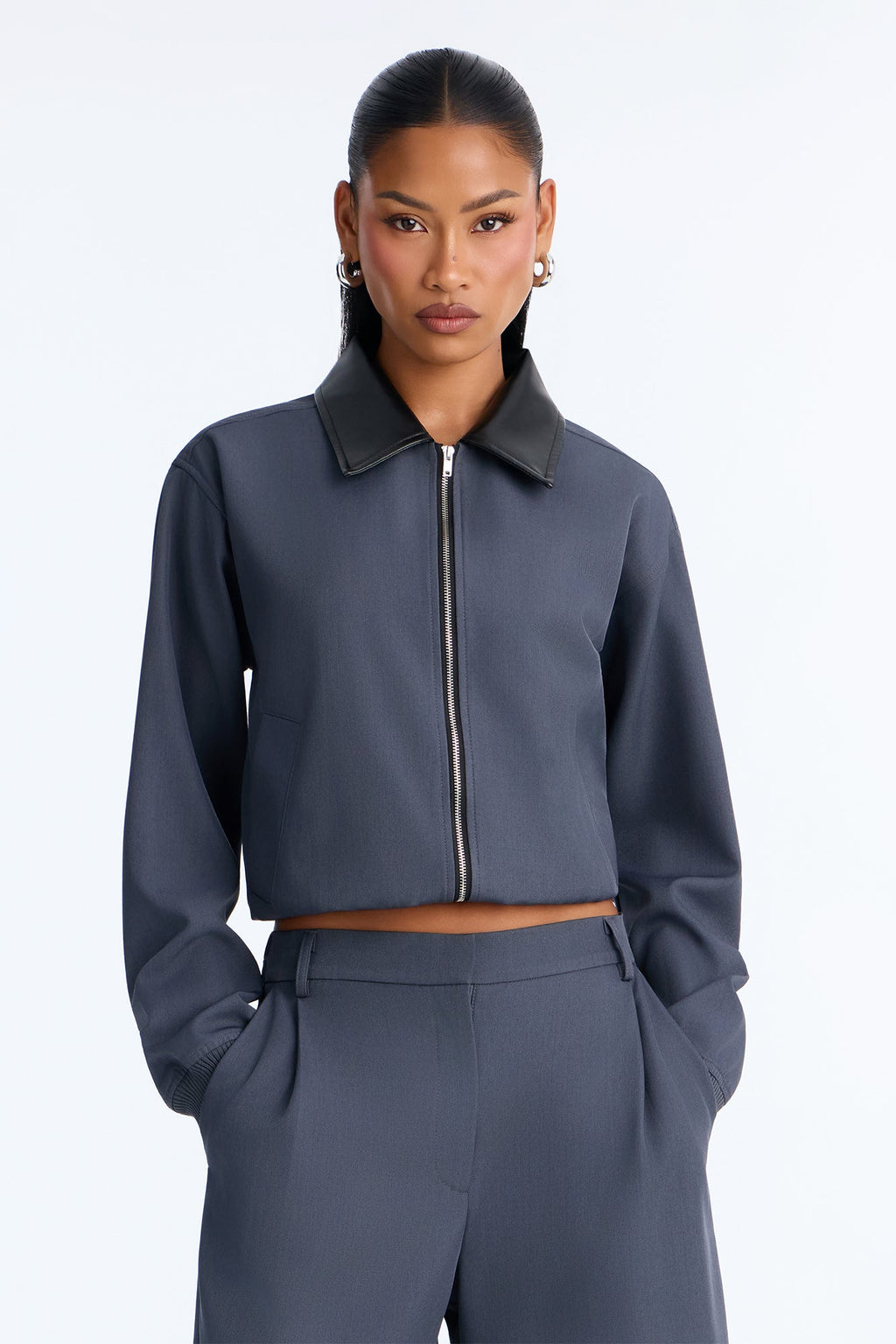 Gelina Bermuda Short Set - Charcoal