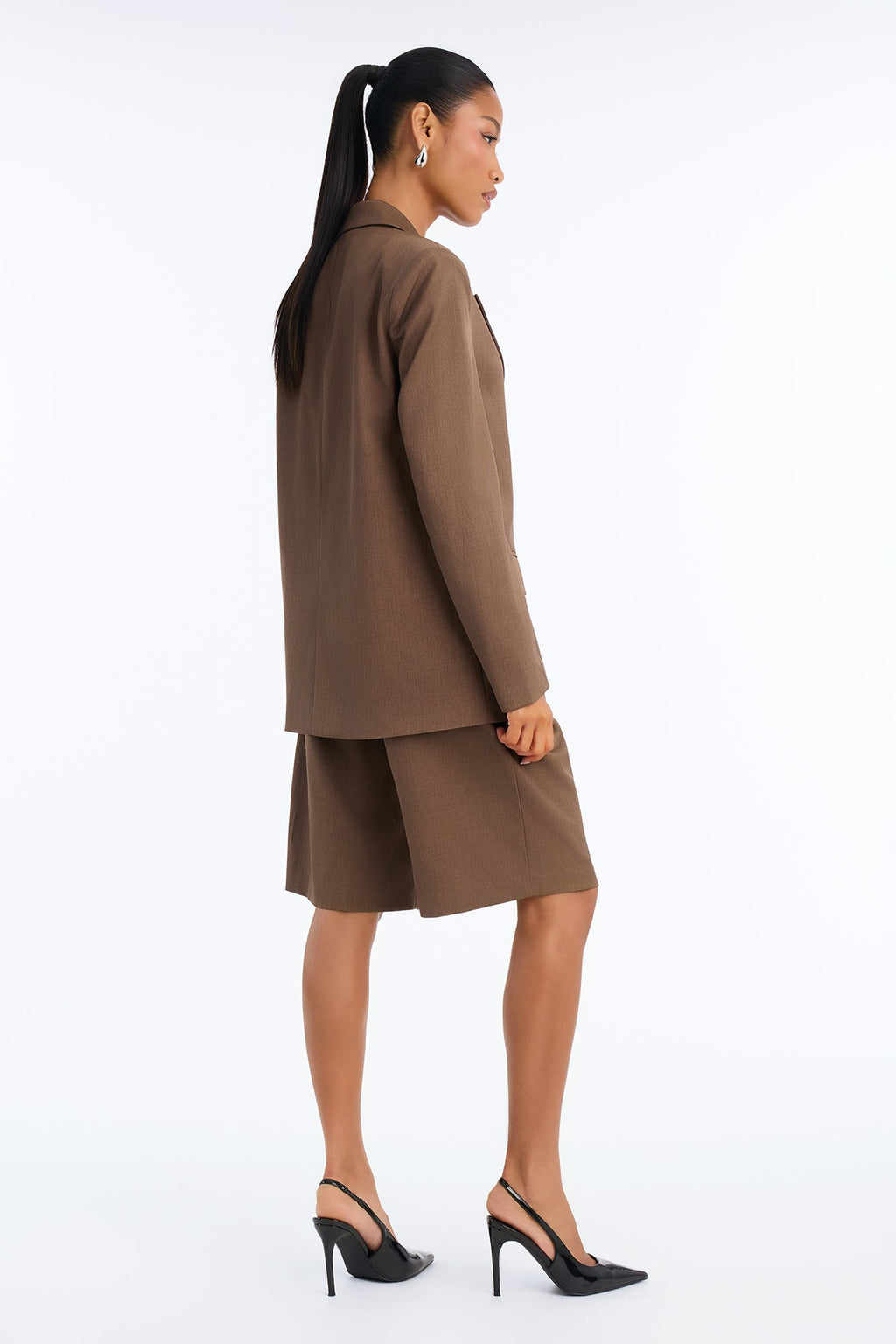 Bailey Blazer Bermuda Short Set - Brown