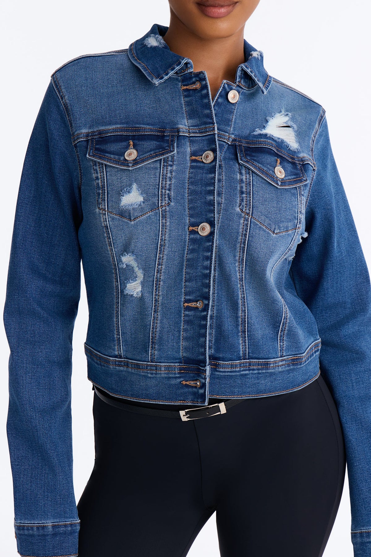 Go Getter Stretch Denim Jacket - Medium Wash