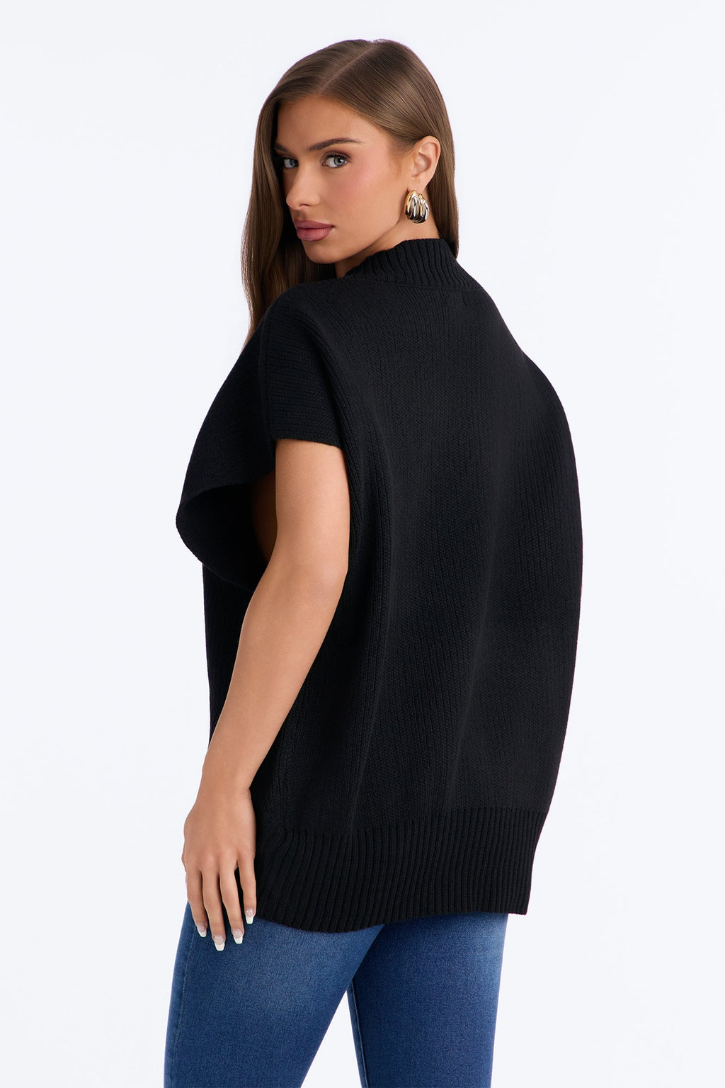 Milia Short Sleeve Cardigan - Black