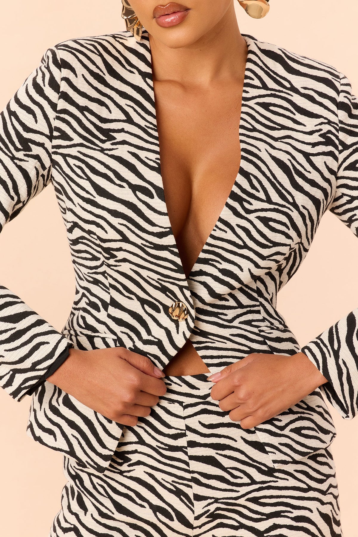 All Mine Zebra Short Set - White/Black