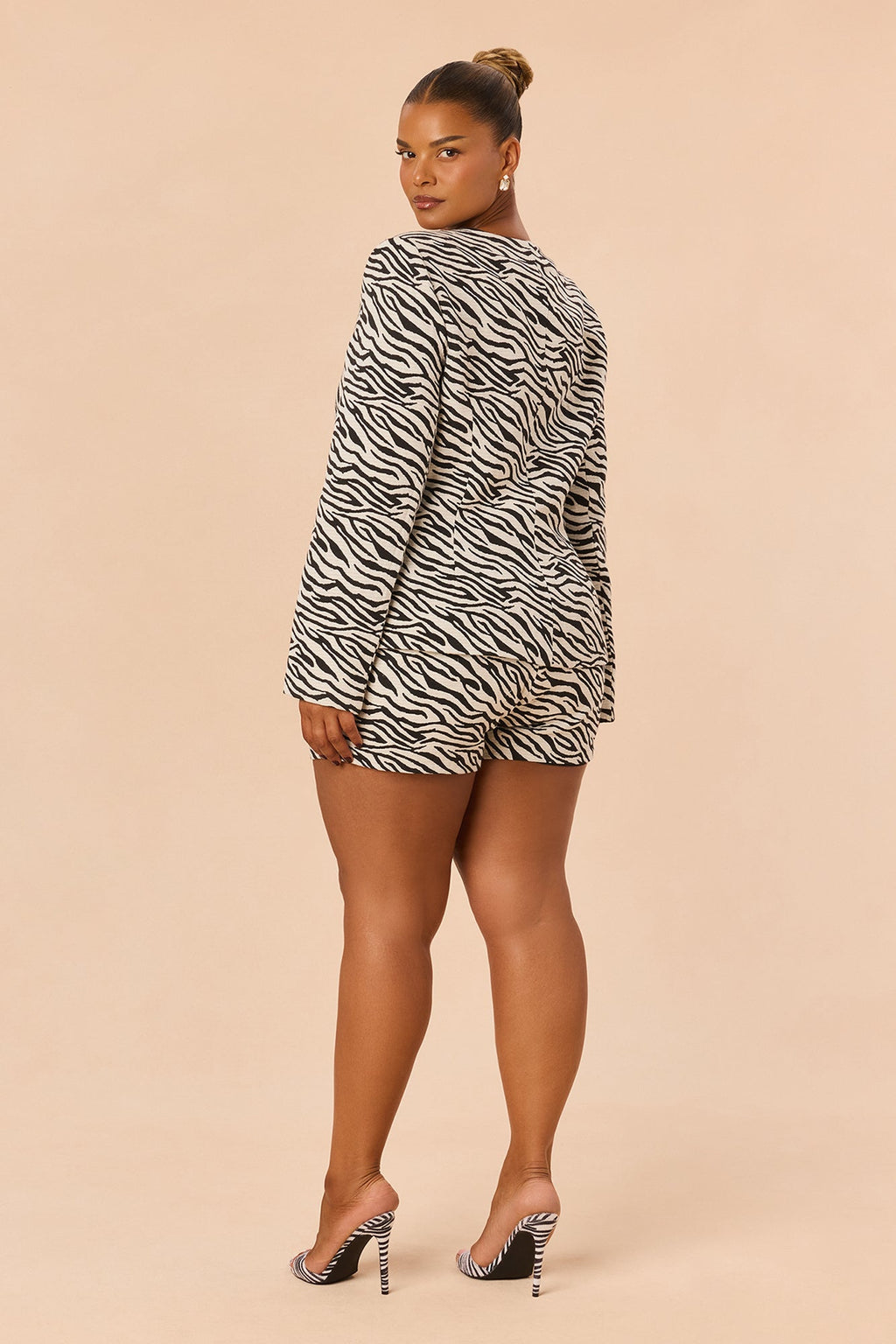 All Mine Zebra Short Set - White/Black