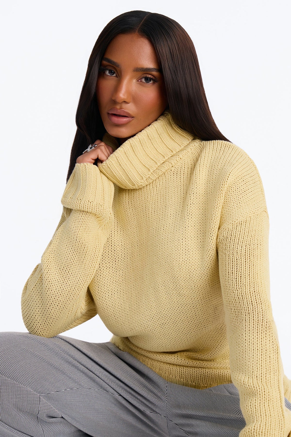 Positive Energy Turtleneck Sweater - Butter Yellow