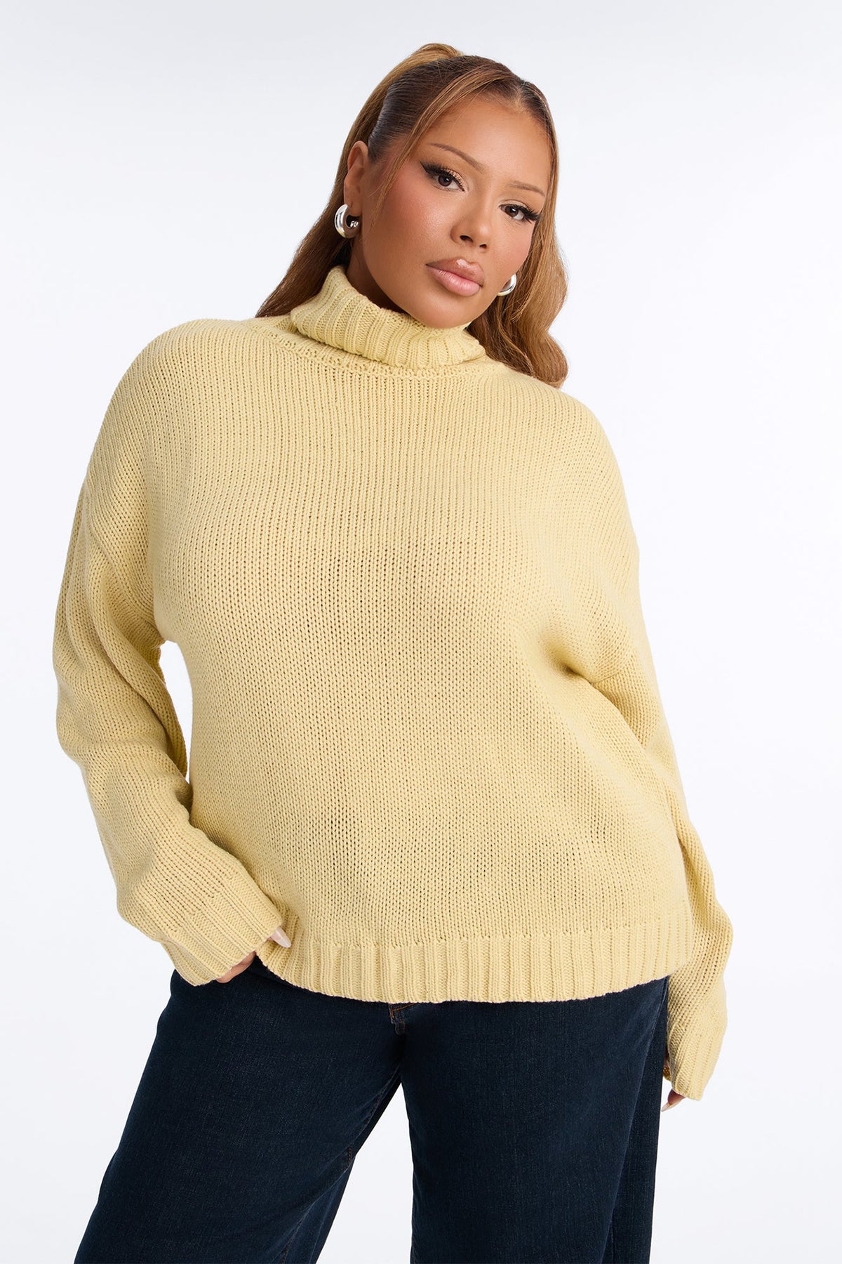 Positive Energy Turtleneck Sweater - Butter Yellow