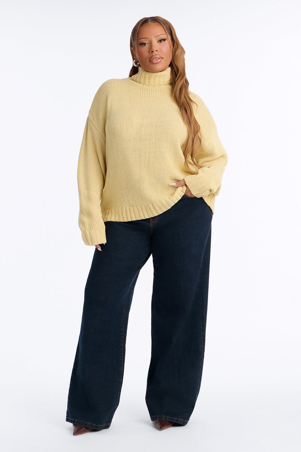 Positive Energy Turtleneck Sweater - Butter Yellow