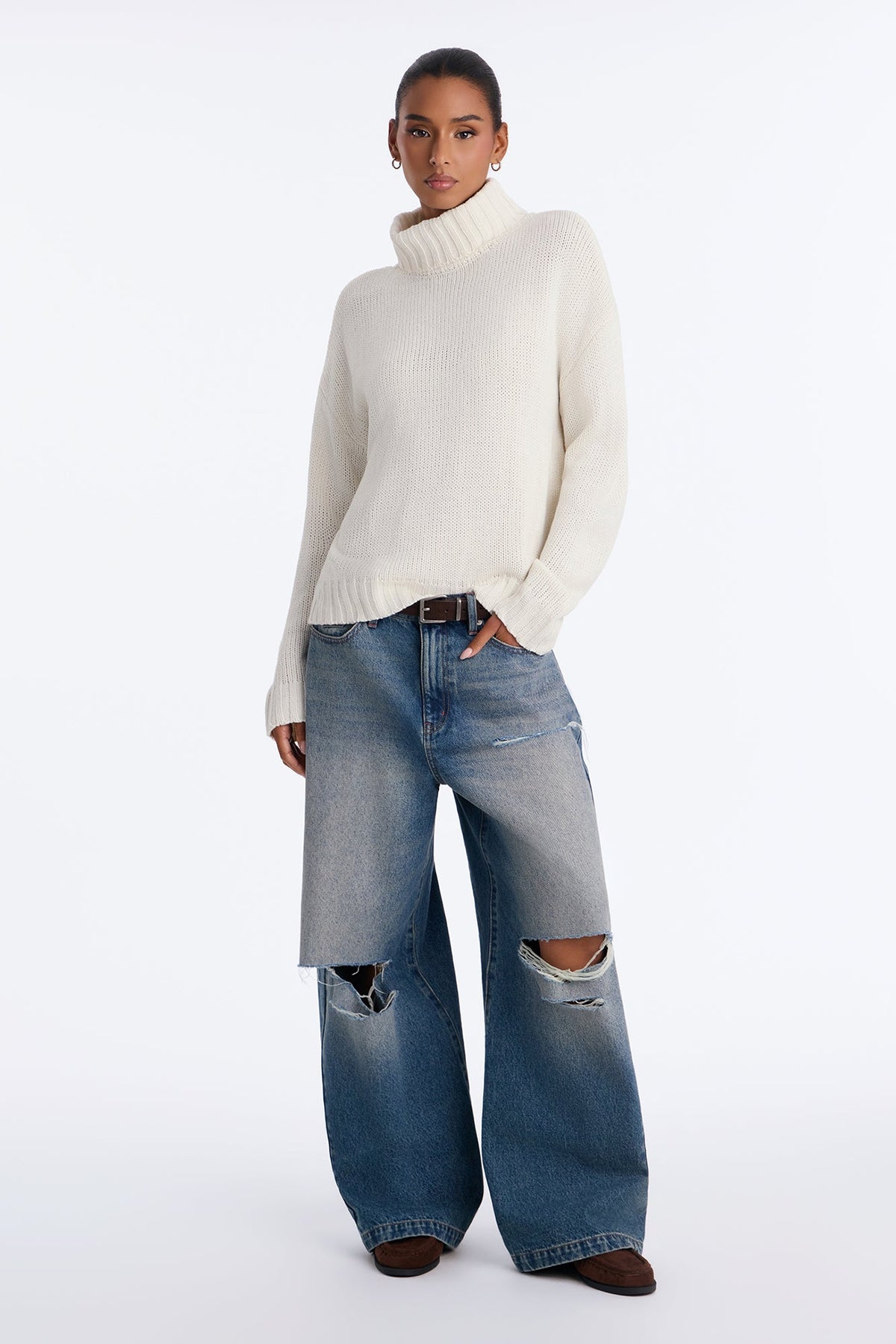 Positive Energy Turtleneck Sweater - Ivory