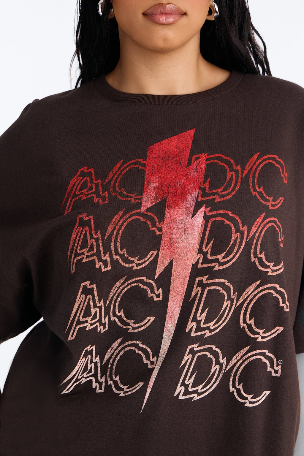 ACDC Lightning Slash Tee - Chocolate