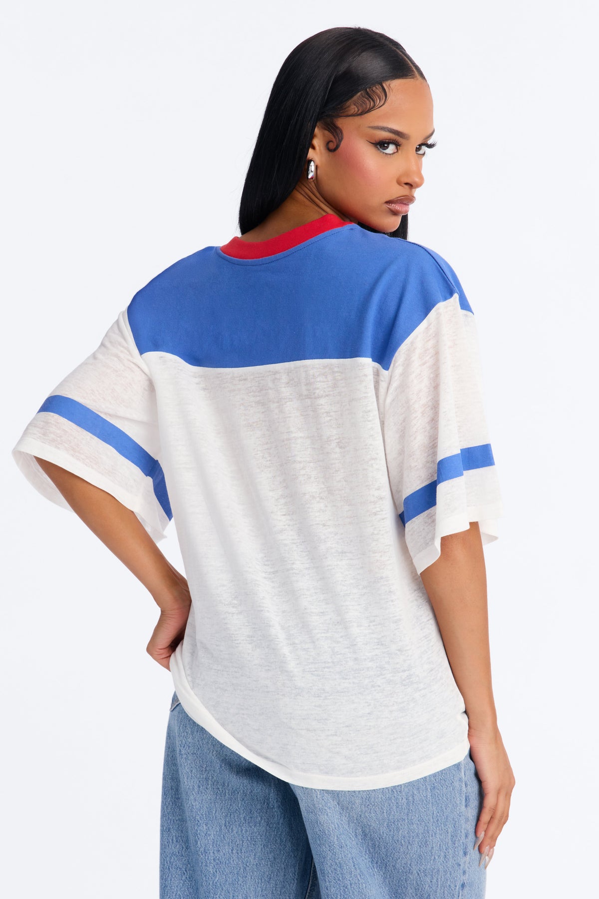 ACDC Burnout V-Neck Jersey - White