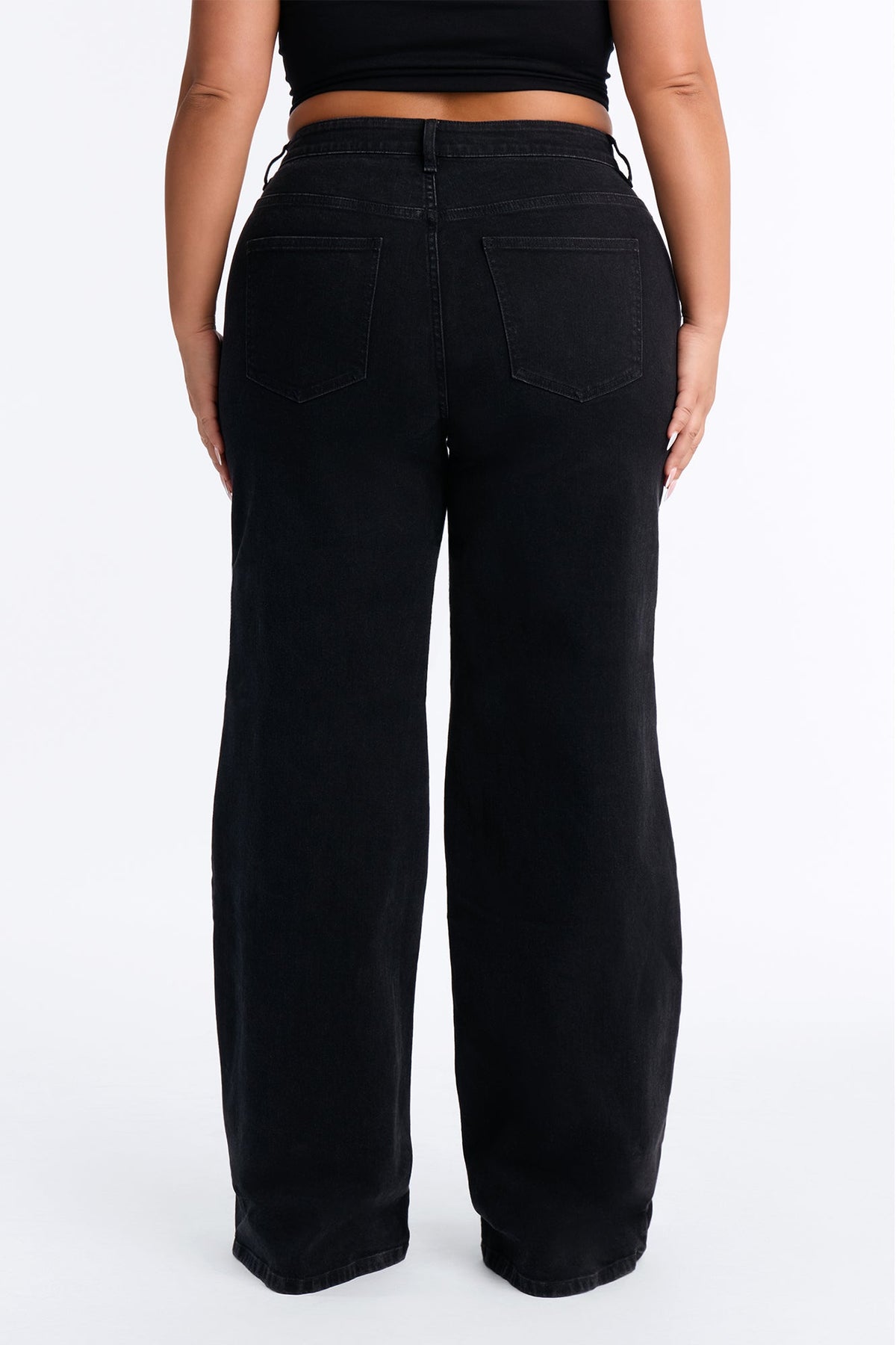 Tall Chasing Thrills Stretch Wide Leg Jeans - Black Wash
