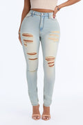 Tough It Up Stretch Skinny Jeans - Light Wash