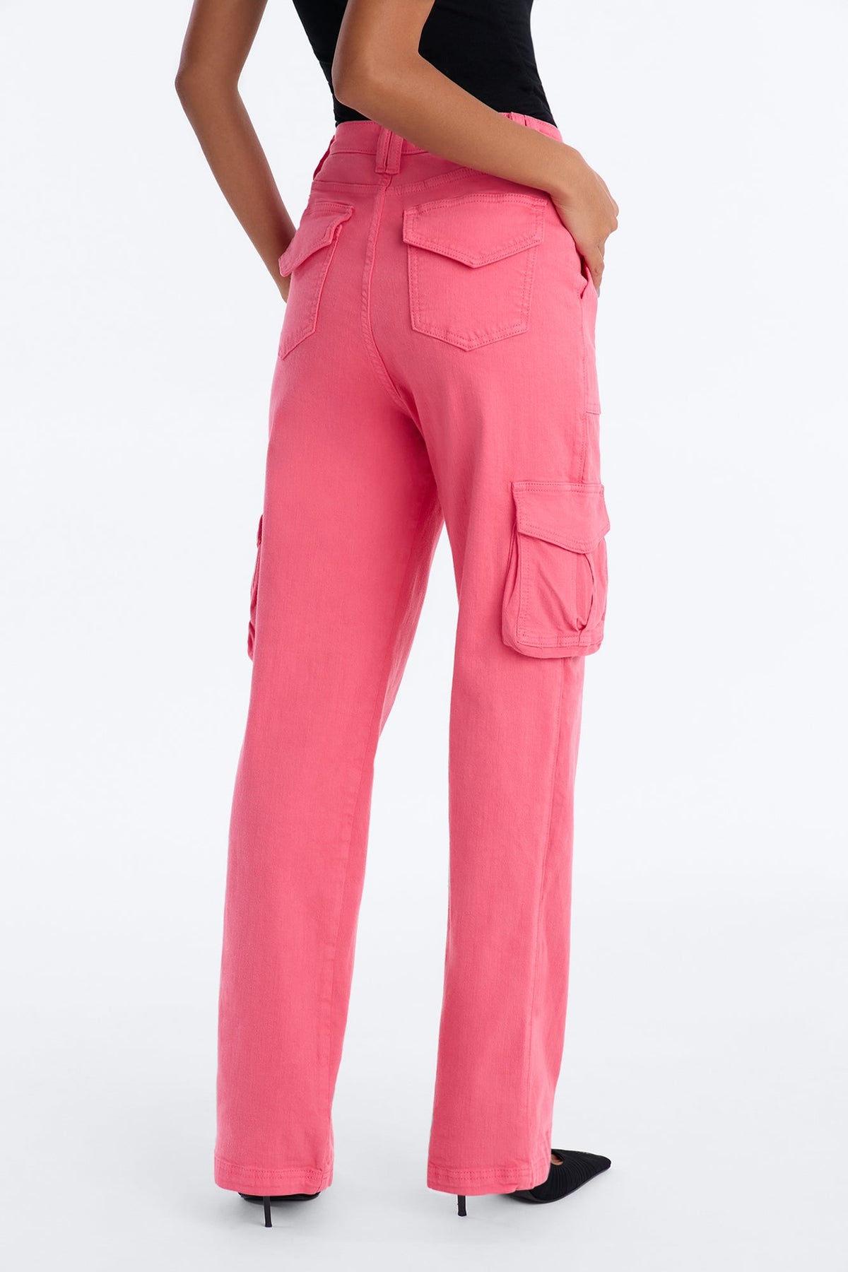 Won't Be Knocked Down Cargo Boyfriend Jeans - Pink