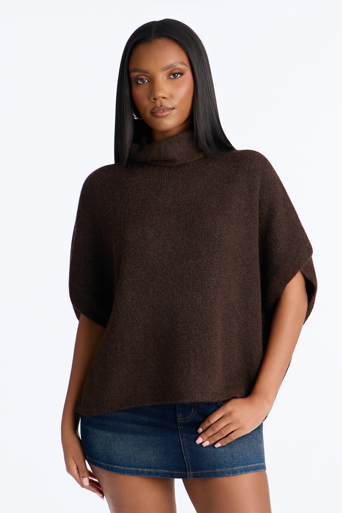 Crisp Leaves Pullover Sweater - Brown