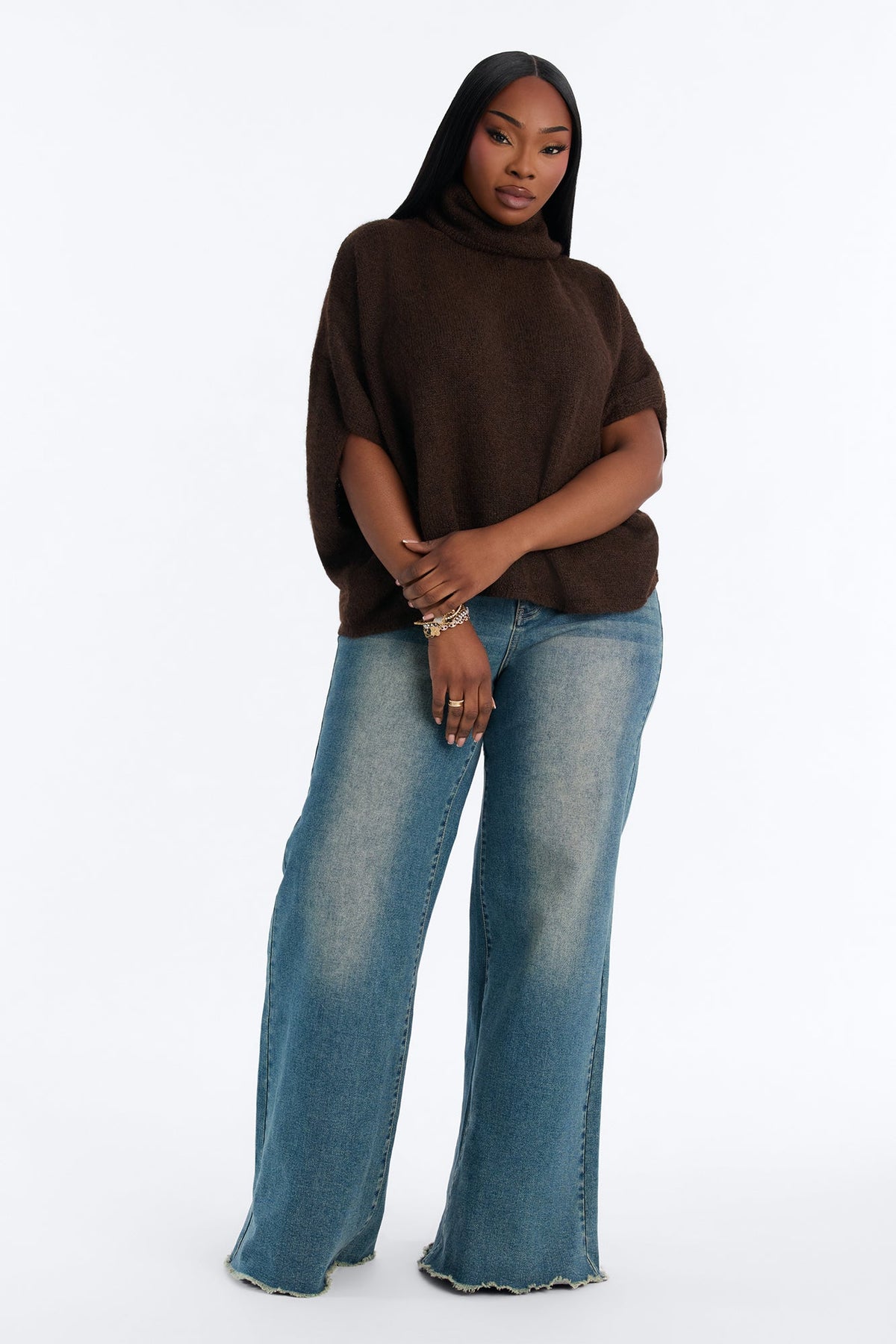 Crisp Leaves Pullover Sweater - Brown