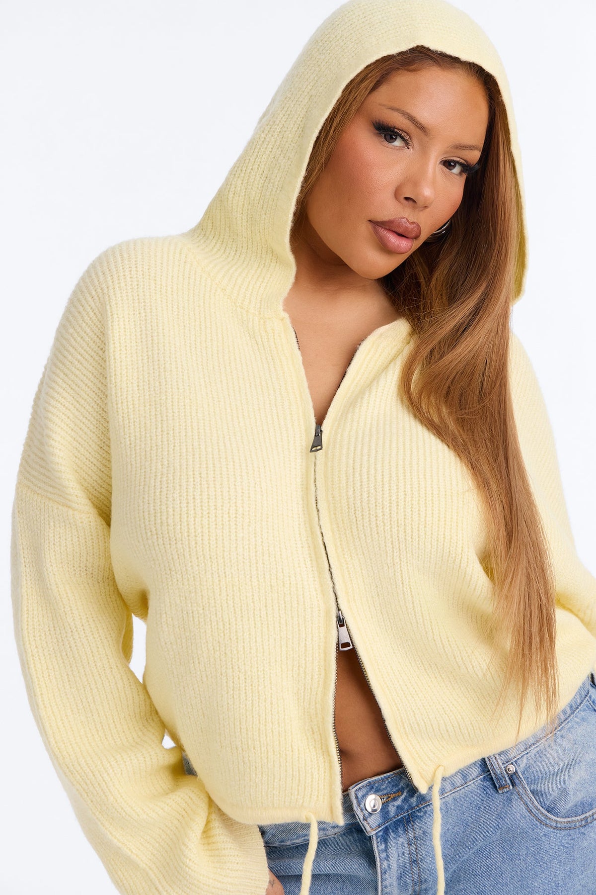 Maple Skies Hooded Cardigan - Butter Yellow