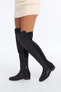 Astrid Thigh High Boots - Black