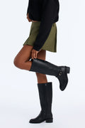 Axel Hardware Flat Boots - Black