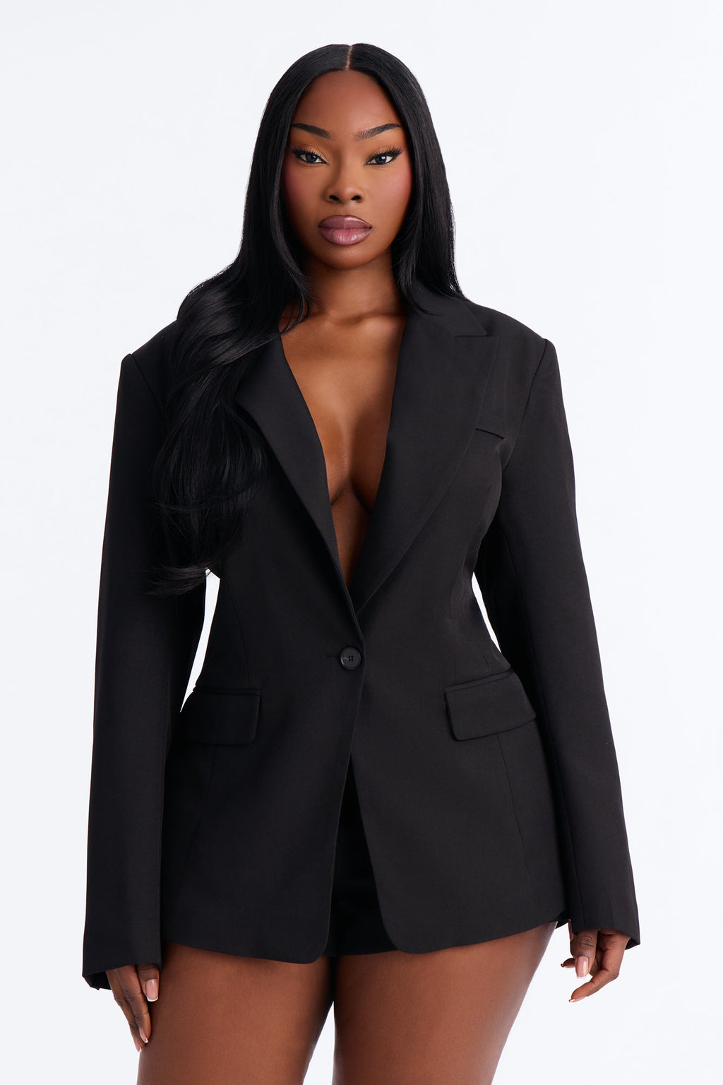 Alex Blazer Short Set - Black