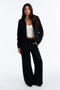 Marin Embroidered Pant Set - Black