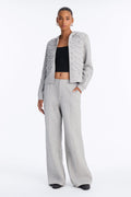 Marin Embroidered Pant Set - Heather Grey
