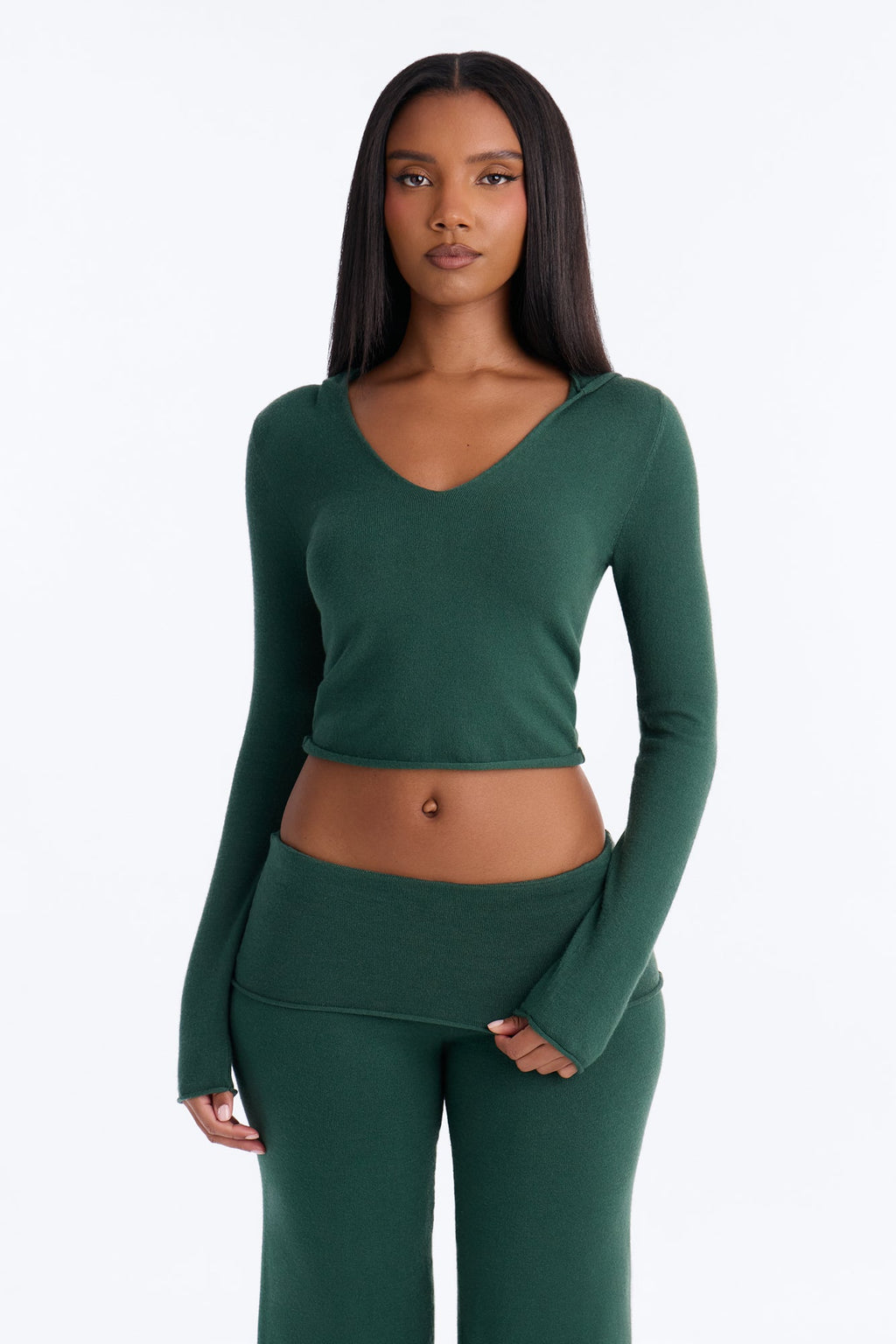 Mika Hooded Sweater Pant Set - Hunter