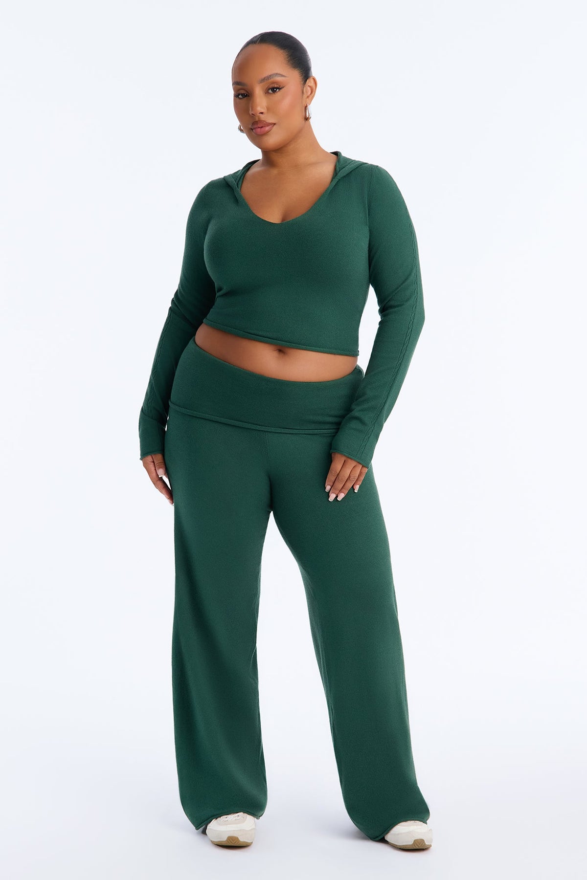 Mika Hooded Sweater Pant Set - Hunter
