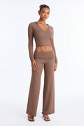 Mika Hooded Sweater Pant Set - Mocha