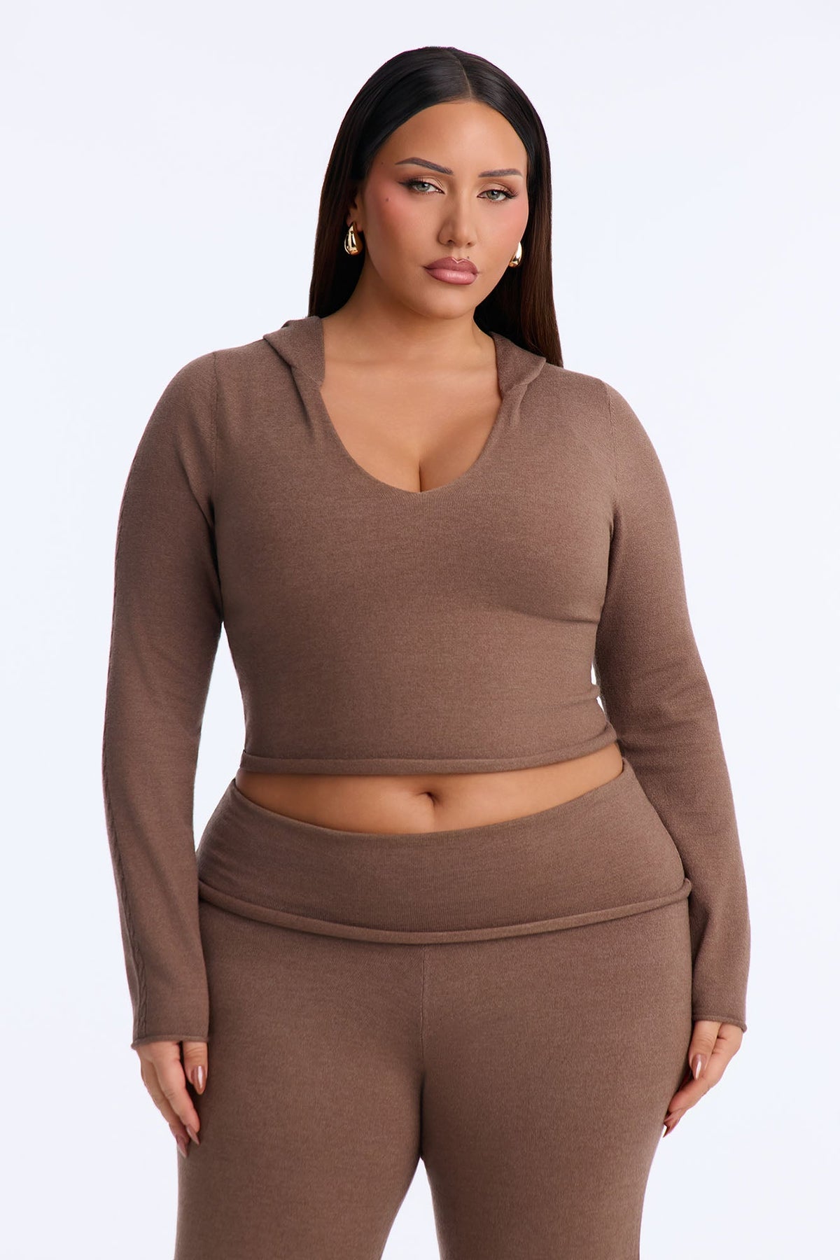 Mika Hooded Sweater Pant Set - Mocha