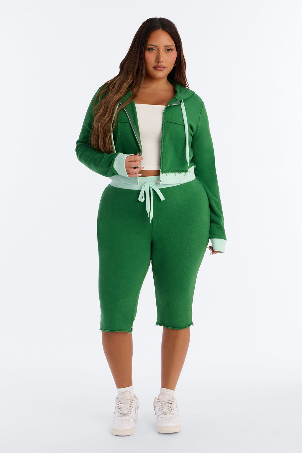 Keeping Up With Me Capri Set - Green