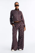 Polka Dot Haze Pant Set - Chocolate/Combo