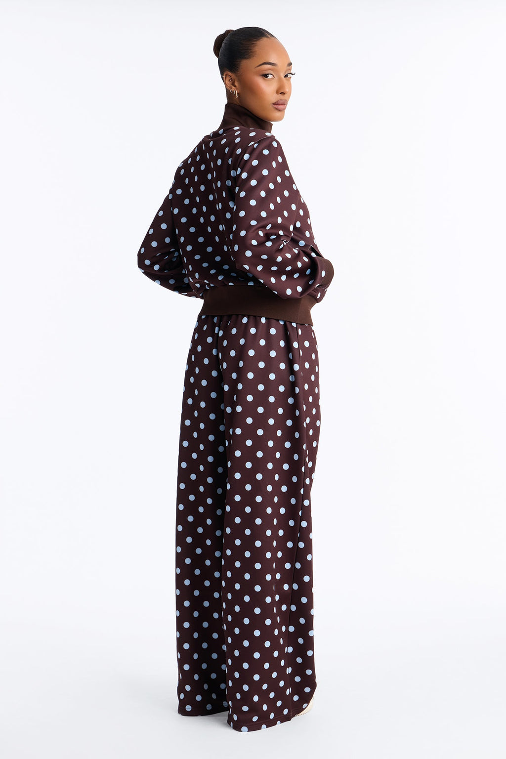 Polka Dot Haze Pant Set - Chocolate/Combo
