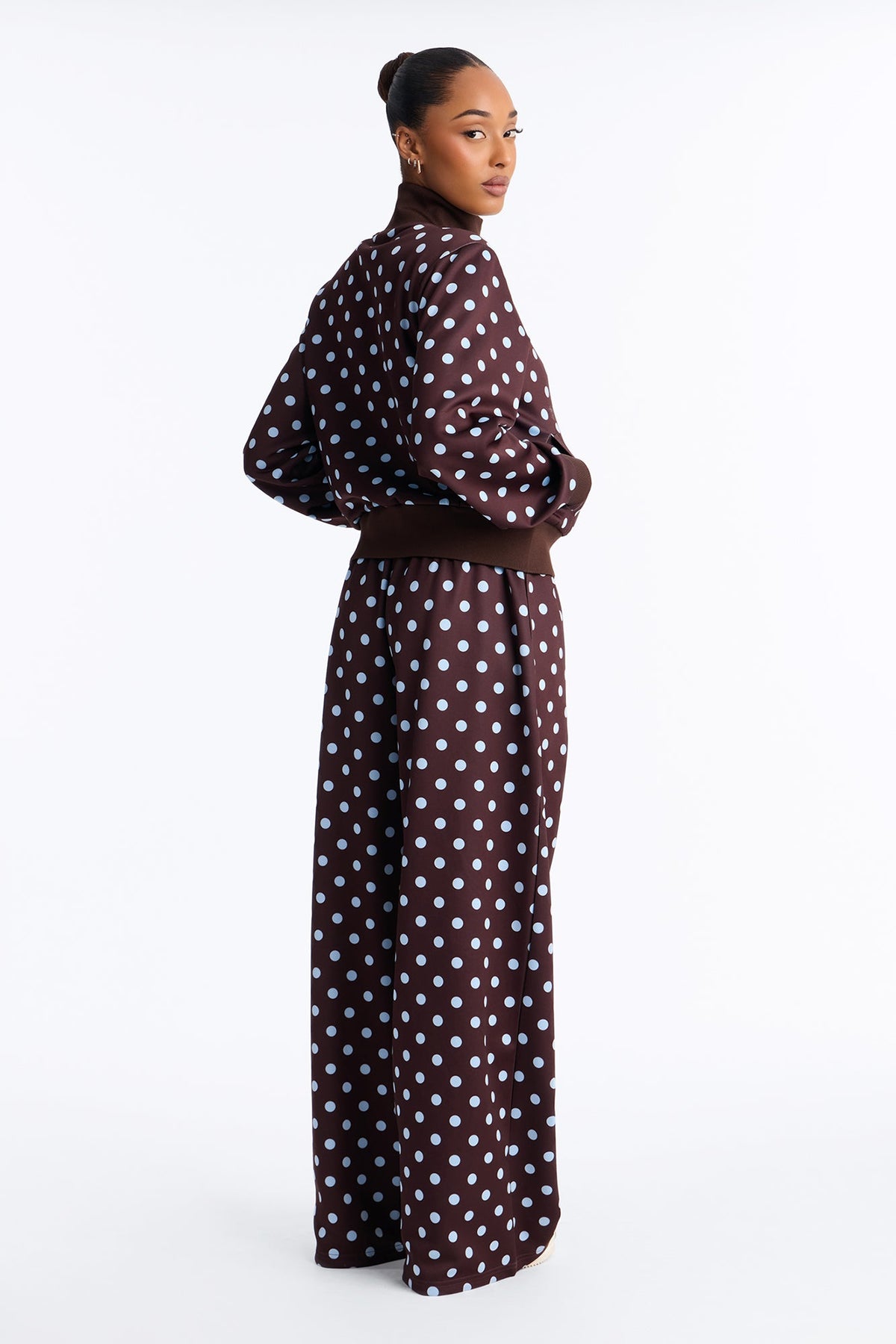 Polka Dot Haze Pant Set - Chocolate/Combo
